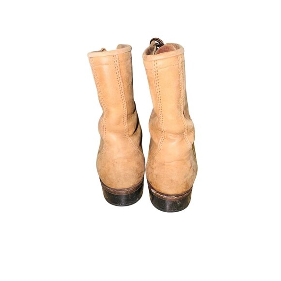 Laredo Womens Tan Leather Lace-Up Fringe Western Cottage Core Cowgirl Boots 8M - Picture 8 of 9